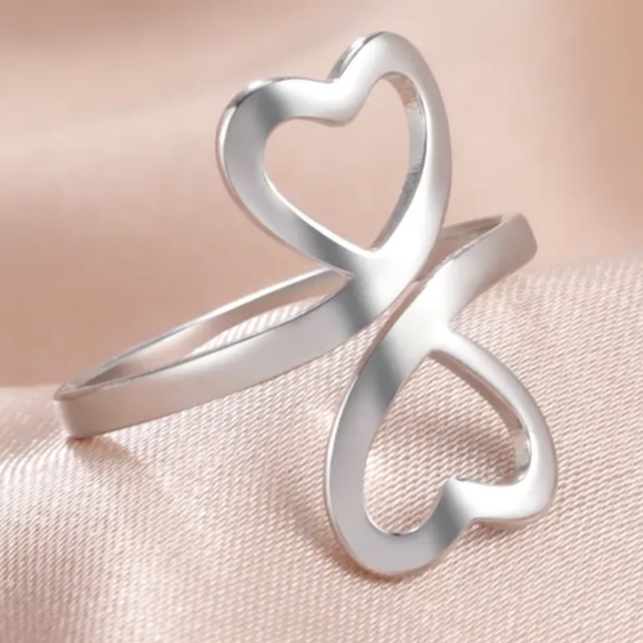 Heart open adjustable ring - Picture 2 of 13